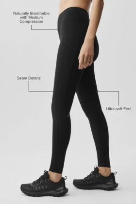 Alo Softsculpt High-Waist 7/8 Superset-Legging – Zwart