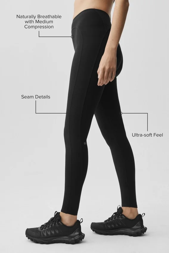 Alo Softsculpt High-Waist 7/8 Superset-Legging - Zwart