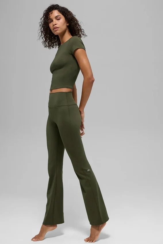 Alo Softsculpt High-Waist Bootcut Legging – olijfgroen