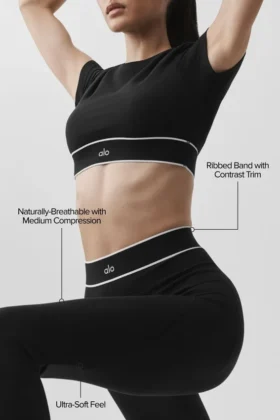 Alo Softsculpt High-Waist Legging ‘Amp It Up’ – Zwart