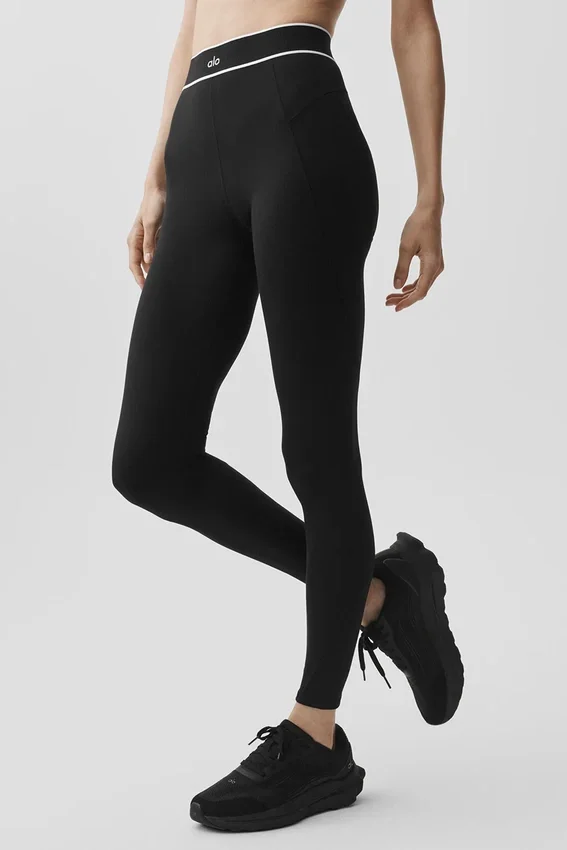 Alo Softsculpt High-Waist Legging ‘Amp It Up’ – Zwart