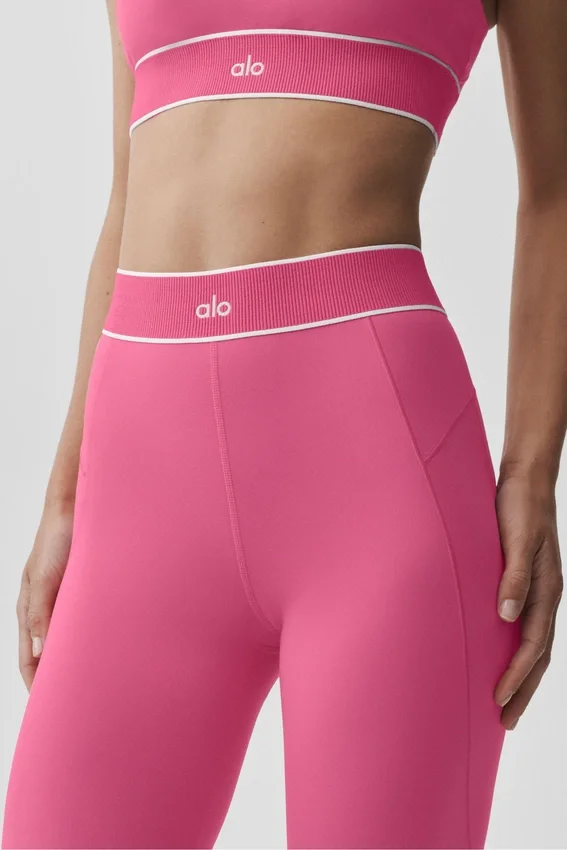 Alo Softsculpt High-Waist Legging uit de Amp It up-collectie – Paradise Pink