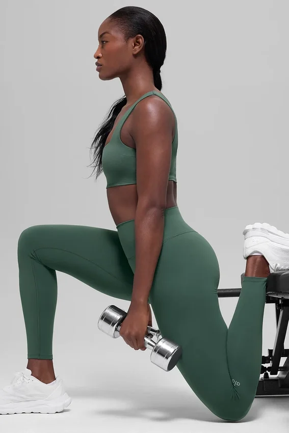 Alo Softsculpt High-Waist Leggings - Clover Green