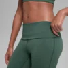 Alo Softsculpt legging met omgeslagen boord en uitlopende pijpen – Clover Green