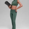 Alo Softsculpt legging met omgeslagen boord en uitlopende pijpen – Clover Green