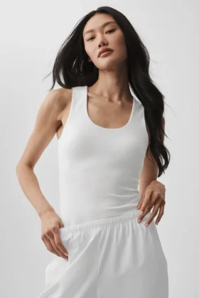 Alo Softsculpt No Nonsense-bh-tanktop - White