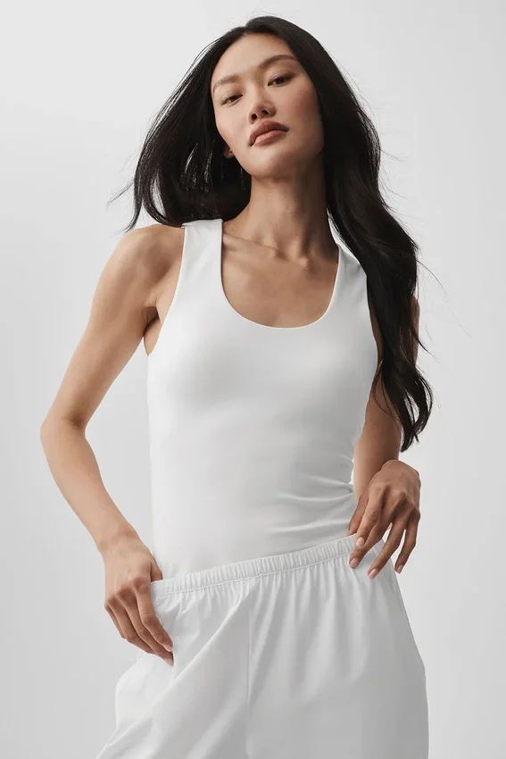 Alo Softsculpt No Nonsense-bh-tanktop - White