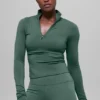Alo Softsculpt Precision 1/4 Zip met lange mouwen - Clover Green