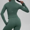 Alo Softsculpt Precision 1/4 Zip met lange mouwen - Clover Green