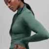 Alo Softsculpt Precision 1/4 Zip met lange mouwen - Clover Green