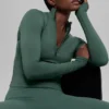Alo Softsculpt Precision 1/4 Zip met lange mouwen - Clover Green