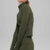 Alo Softsculpt Precision 1/4 Zip met lange mouwen - Green Olive