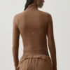 Alo Softsculpt Precision 1/4 Zip met lange mouwen - Sun Kissed Brown