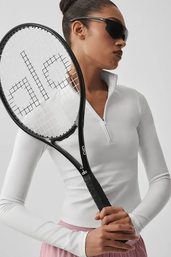 Alo Softsculpt Precision 1/4 Zip met lange mouwen - White
