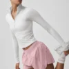 Alo Softsculpt Precision 1/4 Zip met lange mouwen - White