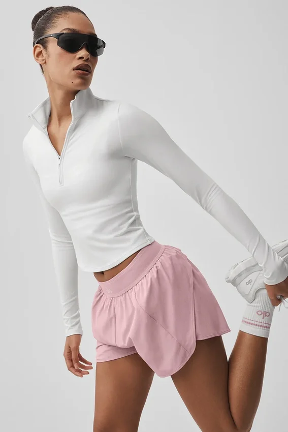 Alo Softsculpt Precision 1/4 Zip met lange mouwen - White