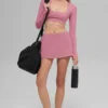 Alo Softsculpt Precision-bh met lange mouwen – Pink Wild Rose