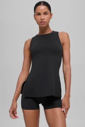 Alo Softsculpt Precision lange beha-tanktop - Zwart