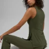 Alo Softsculpt Precision lange bh-tanktop - Green Olive