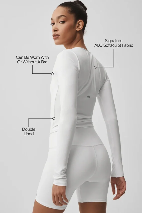 Alo Softsculpt Precision met lange mouwen - Wit