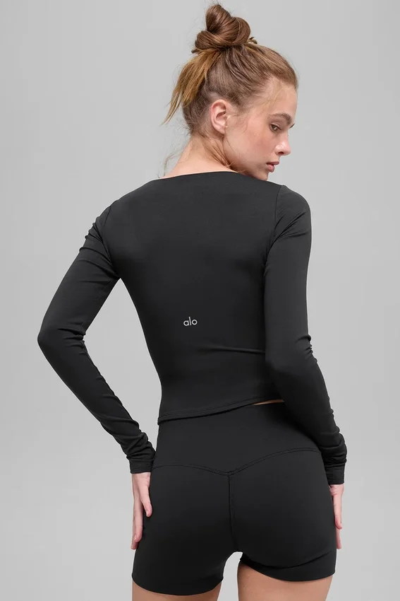 Alo Softsculpt Precision met lange mouwen - Zwart