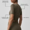 Alo Softsculpt Precision T-shirt met halflange mouwen - Olive Tree
