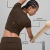Alo Softsculpt Precision-top met korte mouwen - Espresso