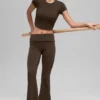 Alo Softsculpt Precision-top met korte mouwen - Espresso
