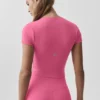 Alo Softsculpt Precision-top met korte mouwen - Paradise Pink