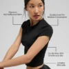 Alo Softsculpt Precision-top met korte mouwen - Zwart