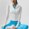 Alo Softsculpt Superset-jas met doorlopende rits – Wit