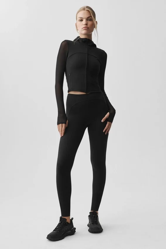 Alo Softsculpt Superset-jas met volledige ritssluiting - Zwart