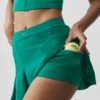 Alo Softsculpt Topspin-tennisrok – Emerald Isle