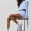 Alo Sunset Sneaker - Licht Provence-blauw
