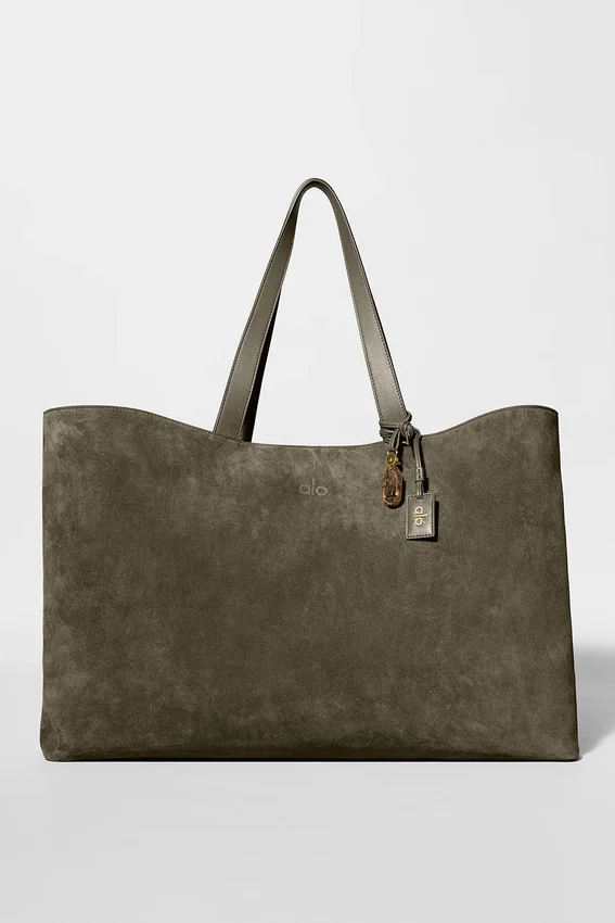 Alo Tranquility shoppers - olijfboomsuède