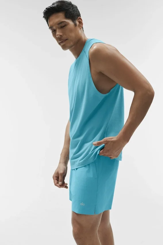 Alo Vapor Muscle Tank - Blue Breeze