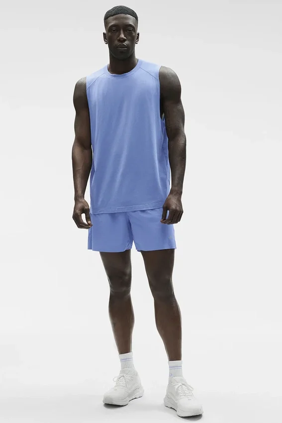 Alo Vapor Muscle Tank - Provence Blue