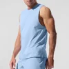 Alo Vapor Muscle Tank - Seashell Blue