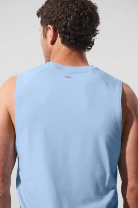 Alo Vapor Muscle Tank – Seashell Blue