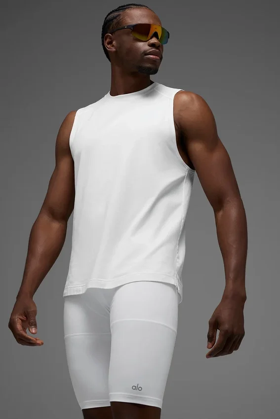 Alo Vapor Muscle Tank - Wit