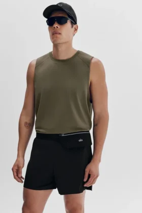 Alo Vapor Muscle Top - Olive Tree