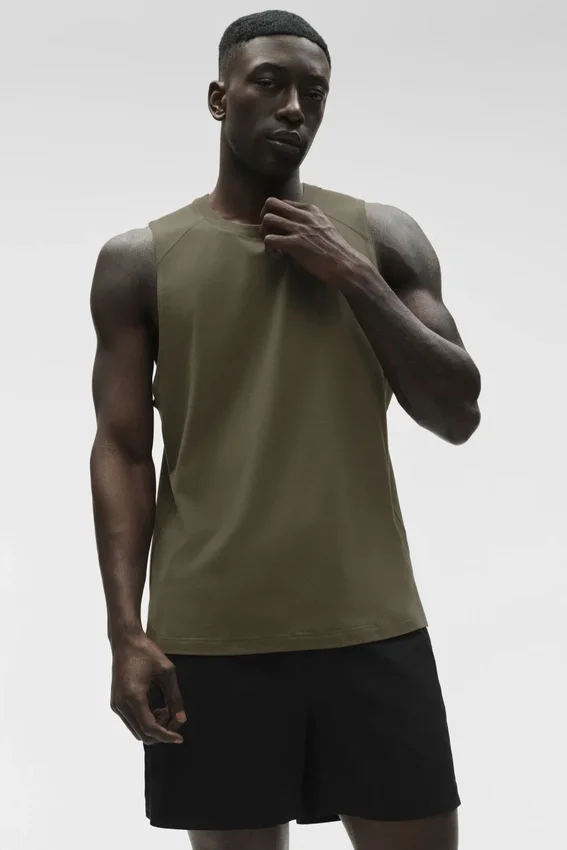 Alo Vapor Muscle Top - Olive Tree