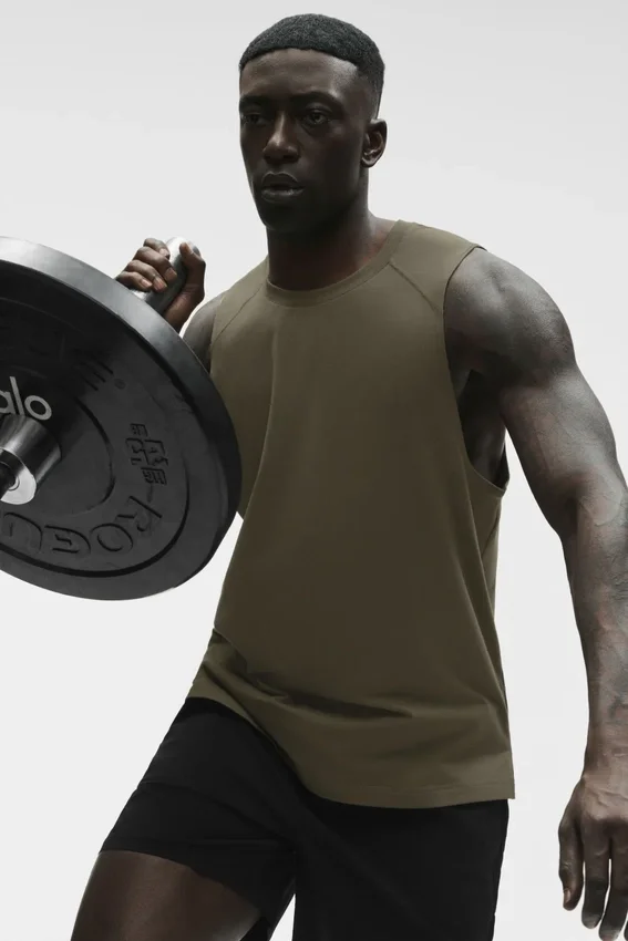 Alo Vapor Muscle Top - Olive Tree