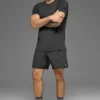 Alo Vapor T-shirt met ronde hals en korte mouwen - Antraciet