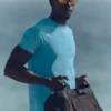 Alo Vapor T-shirt met ronde hals en korte mouwen - Blue Breeze