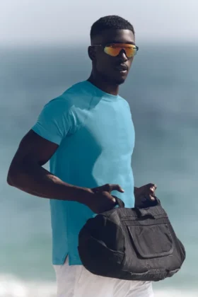 Alo Vapor T-shirt met ronde hals en korte mouwen - Blue Breeze