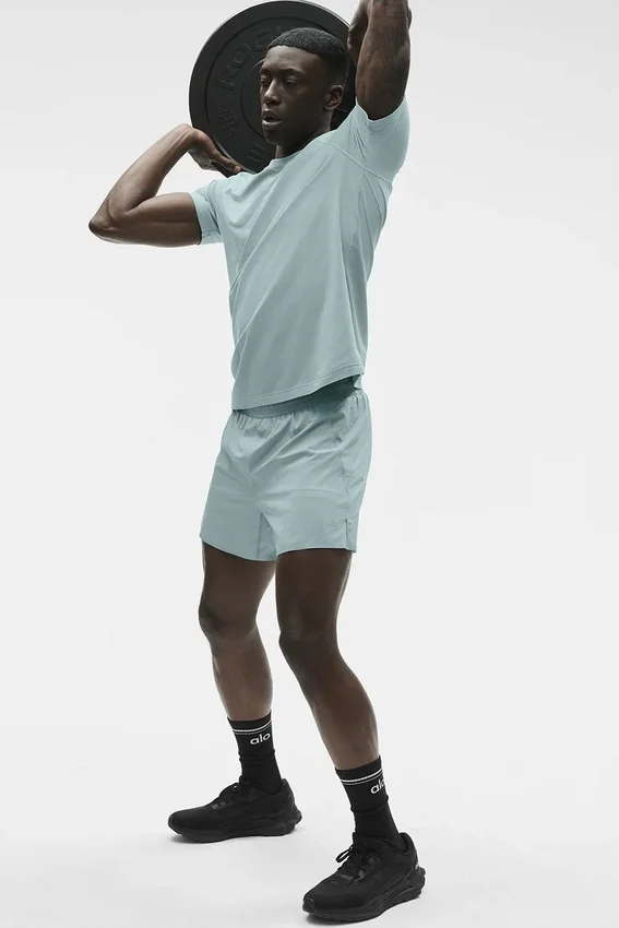 Alo Vapor T-shirt met ronde hals en korte mouwen - Desert Sage