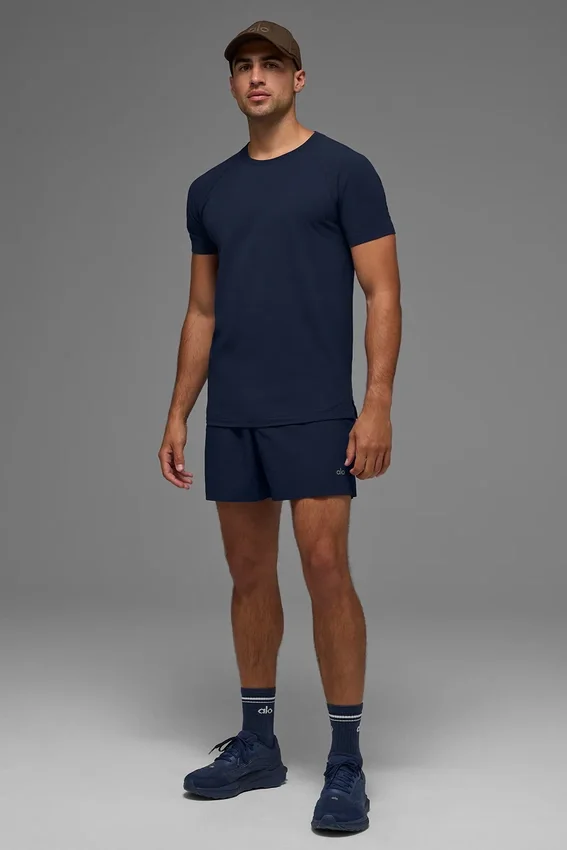Alo Vapor T-shirt met ronde hals en korte mouwen - Navy