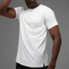 Alo Vapor T-shirt met ronde hals en korte mouwen - White