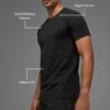 Alo Vapor T-shirt met ronde hals en korte mouwen - Zwart